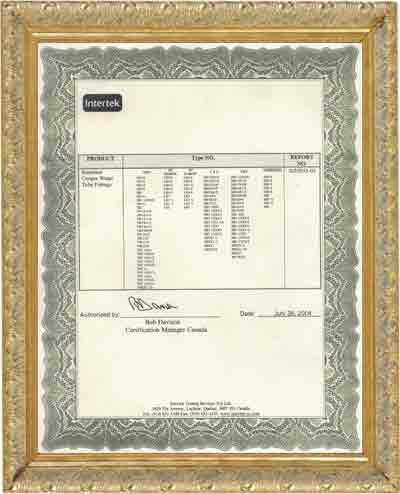 INTERTEK Certification 3