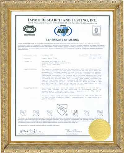 UPC INTERTEK Certification 2